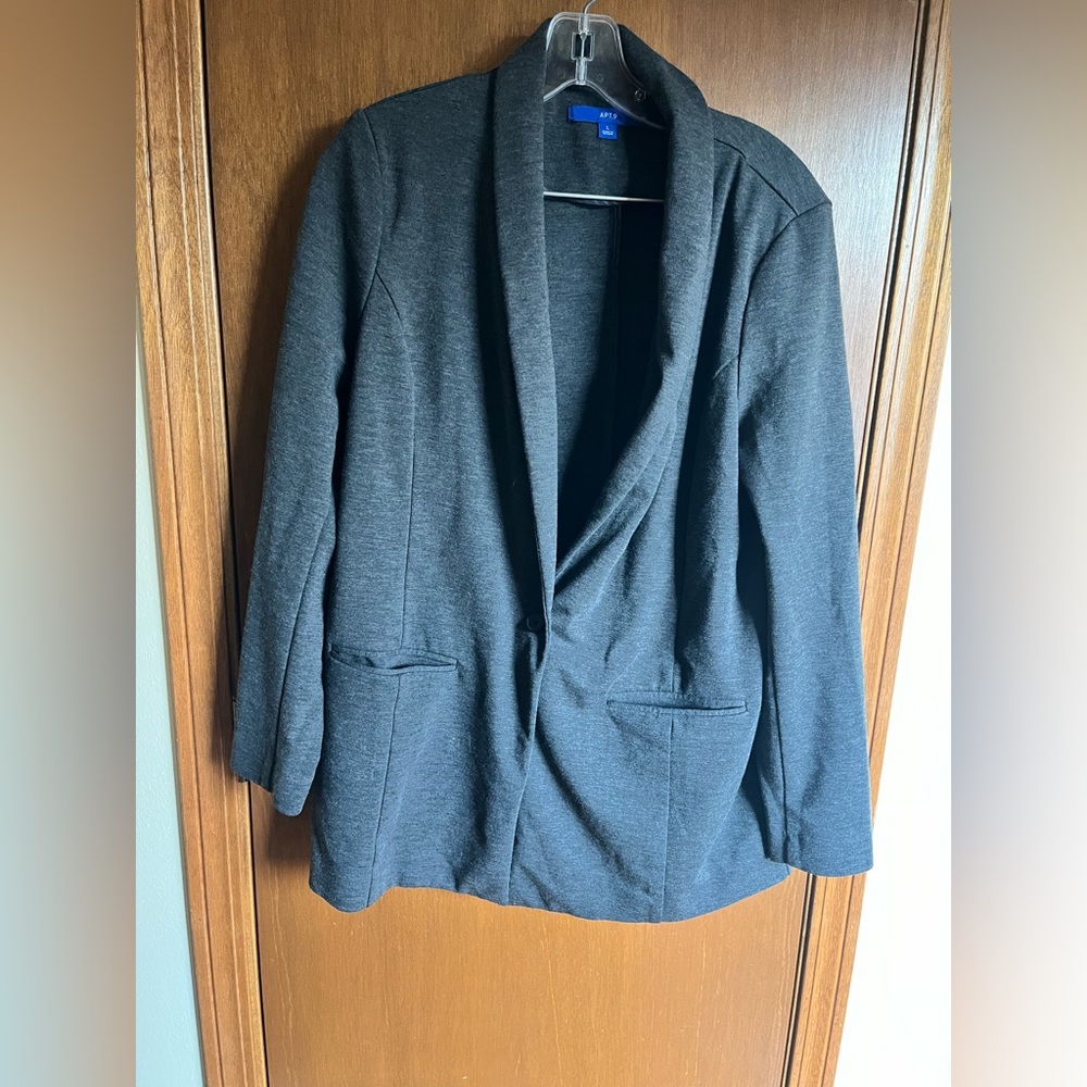 Apt. 9 Dark Gray Charcoal Blazer Jacket